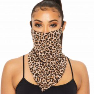Leopard Adult Ear Loop Face Cover
